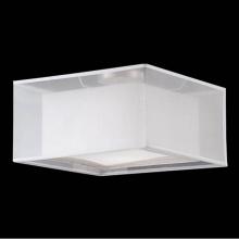 Kuzco 52323W - Three Lamp Ceiling With White Square Transparent Shade And Linen Interior White