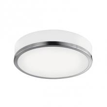 Kuzco 56012BN - Two Lamp Flush Mount Ceiling Fixture With White Round Opal Glass And Brushed Nickel Metal Finish