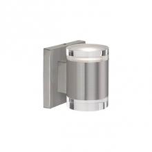 Kuzco 601431BN-LED - Led Cylinder Shaped Updown Wall Sconce With Clear Crystal Discs. Metal Details In Brushed Nickel