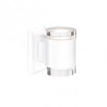 Kuzco 601431WH-LED - Led Cylinder Shaped Updown Wall Sconce With Clear Crystal Discs. Metal Details In Brushed Nickel,