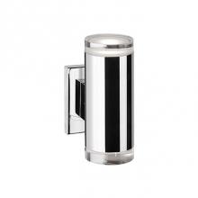 Kuzco 601432CH-LED - Led Cylinder Shaped Updown Wall Sconce With Clear Crystal Discs. Metal Details In Chrome