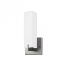Kuzco 601485BN-LED - Single Lamp Led Wall Sconce With Square Shaped White Opal Glass, Metal Details In Brushed Nickel