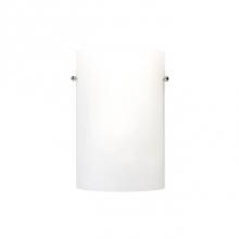 Kuzco 60331 - Single Lamp Wall Sconce With White Opal Half Cylinder Glass Shade And Brushed Nickel
