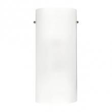 Kuzco 60332 - Two Lamp Wall Sconce With White Opal Half Cylinder Glass Shade And Brushed Nickel