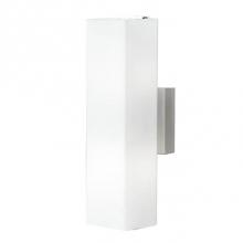 Kuzco 60382BN - Two Lamp Wall Sconce With White Opal Square Shaped Glass Shade. Can Be Mounted Horizontal Or