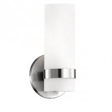 Kuzco 698011BN - Single Lamp Wall Sconce With Cylinder White Opal White Glass And Brushed Nickel Metal