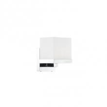 Kuzco 701101 - Single Lamp Vanity With White Opal Square Glass. Metal Details In Chrome