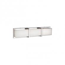 Kuzco 701313CH-LED - Single Lamp Led Vanity With Rectangular Frosted Glass. Metal Details Available In Chrome