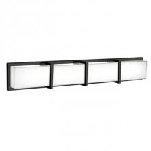 Kuzco 701314BK-LED - Rectangular Frosted Glass DiffuserOrthogonal Formed Steel Details And BackplateMatte Painted Or