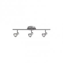 Kuzco 81613BN - Three Lamp Fixed Track With Adjustable Heads. Metal Detail In Brushed Nickel