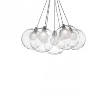 Kuzco CH3117 - Refined Seven Led Pendant Chandelier Bouquet With Each Pendant Having A Sphere Shaped Clear Glass