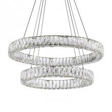 Kuzco CH7832 (4000K) - Two Tiered Led Chandelier With 2 Different Sized Rings Which Can Be Styled In A Variety Of