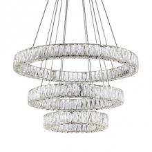 Kuzco CH7874 (3000k) - Three Tiered Led Chandelier With 3 Different Sized Rings Which Can Be Styled In A Variety Of