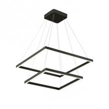 Kuzco CH85224-BK - A Suspended Rectilinear Frame Emits Soft Luminance Downward From The Continuous Perimeter Opal