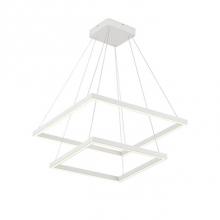 Kuzco CH85224-WH - A Suspended Rectilinear Frame Emits Soft Luminance Downward From The Continuous Perimeter Opal