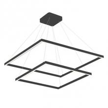 Kuzco CH85232-BK - A Suspended Rectilinear Frame Emits Soft Luminance Downward From The Continuous Perimeter Opal