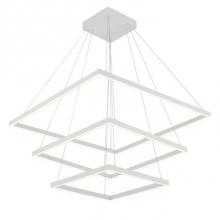 Kuzco CH85332-WH - A Suspended Rectilinear Frame Emits Soft Luminance Downward From The Continuous Perimeter Opal