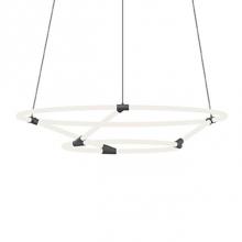 Kuzco CH95942-BK - A Dramatic Centre Piece  That Draws The Eye, The Chicago Loop Is A Tiered Pendant Featuring Two