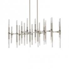 Kuzco CH9642-PN - Twin-Stem Mounted Interior Pendant With Obround Ceiling Plan. 18 Parallel Pipes, Vertically