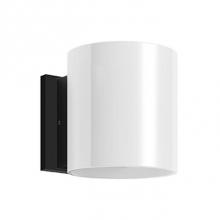Kuzco EW64906-BK - Architectural Exterior Wall Sconce, Frosted Glass Cylindrical Body Shields Light Source Inside,