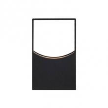 Kuzco EW6612-BK - A Semi-Circle Divides This Rectangular Exterior Wall Light In Half; One Half Is Black, Formed