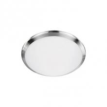 Kuzco FM1512-BN - Single Lamp Led Flush Mount Ceiling Fixture With Round White Opal Glass. Metal Details Available