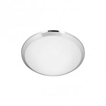 Kuzco FM1512-CH - Single Lamp Led Flush Mount Ceiling Fixture With Round White Opal Glass. Metal Details Available