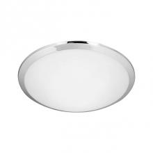 Kuzco FM1515-CH - Single Lamp Led Flush Mount Ceiling Fixture With Round White Opal Glass. Metal Details Available