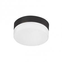 Kuzco FM2007-BK - Single Led Flush Mount Ceiling Fixture With Round White Opal Glass. Metal Details In Brushed