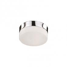 Kuzco FM2007-CH - Single Led Flush Mount Ceiling Fixture With Round White Opal Glass. Metal Details In Brushed