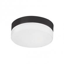 Kuzco FM2009-BK - Single Led Flush Mount Ceiling Fixture With Round White Opal Glass. Metal Details In Brushed