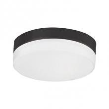 Kuzco FM2011-BK - Single Led Flush Mount Ceiling Fixture With Round White Opal Glass. Metal Details In Brushed