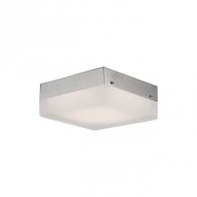 Kuzco FM3409-BN - Single Led Square Flush Mount Ceiling Fixture With Two Finishes. Square Glass Polished Surface