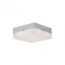 Kuzco FM3409-CH - Single Led Square Flush Mount Ceiling Fixture With Two Finishes. Square Glass Polished Surface