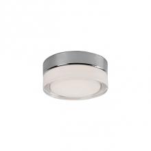 Kuzco FM3506-CH - Single Led Round Flush Mount Ceiling Fixture With Two Finishes. Round Glass Polished Surface And