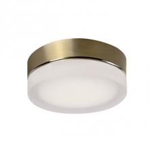 Kuzco FM3506-VB/FR - Round Frosted Or Clear Outer Glass SurfaceCylindrical Steel Ceiling MountMatte Painted, Brushed