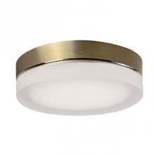 Kuzco FM3511-VB/FR - Round Frosted Or Clear Outer Glass SurfaceCylindrical Steel Ceiling MountMatte Painted, Brushed