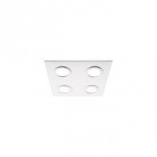 Kuzco FM4415-WH/WH - Low Profile Flush Mount Wall Or Ceiling Mounted Lighting Fixture With Four 1200 Lumen Led Sources