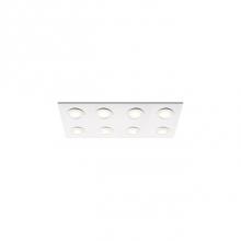 Kuzco FM4425-WH/WH - Low Profile Flush Mount Wall Or Ceiling Mounted Lighting Fixture With Eight 1200 Lumen Led