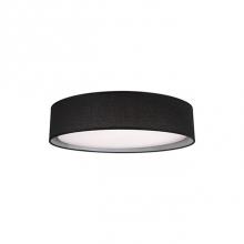 Kuzco FM7916-BK - Round Led Flush Mount With A Refined Hand Tailored Textured Fabric Shade Available In Beige,