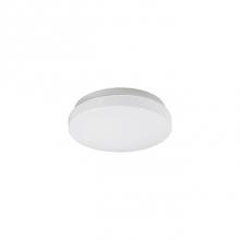 Kuzco FM9711-SV - Single Led Flush Mount Ceiling Fixture With Round White Opal Acrylic. Metal Details In Silver