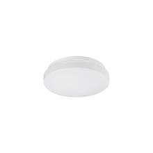 Kuzco FM9711-WH - Single Led Flush Mount Ceiling Fixture With Round White Opal Acrylic. Metal Details In Silver