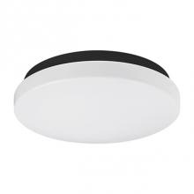 Kuzco FM9714-BK - Single Led Flush Mount Ceiling Fixture With Round White Opal Acrylic. Metal Details In Silver