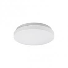 Kuzco FM9714-SV - Single Led Flush Mount Ceiling Fixture With Round White Opal Acrylic. Metal Details In Silver