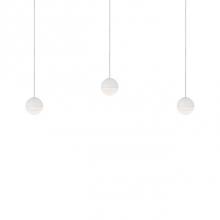 Kuzco LP10503-WH - Linear Downward Light Led Multi-Pendant With Three Stratum Sphere Shaped Cast Aluminum And