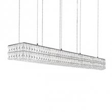 Kuzco LP78260 (3000k) - Aircraft Cable Suspended Linear Pendant With Linear Diamond Cut Clear Crystal Glass And