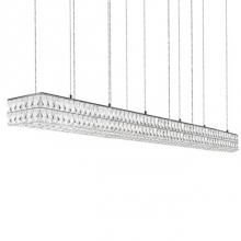 Kuzco LP78270 (3000k) - Aircraft Cable Suspended Linear Pendant With Linear Diamond Cut Clear Crystal Glass And