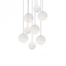 Kuzco MP10509-WH - Round Downward And Upward Light Led Multi-Pendant With Nine Stratum Sphere Shaped Cast Aluminum