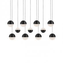 Kuzco MP10511-BK - Linear Downward And Upward Light Led Multi-Pendant With Eleven Stratum Sphere Shaped Cast