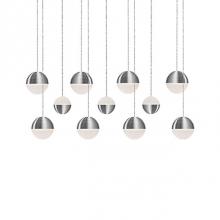 Kuzco MP10511-BN - Linear Downward And Upward Light Led Multi-Pendant With Eleven Stratum Sphere Shaped Cast